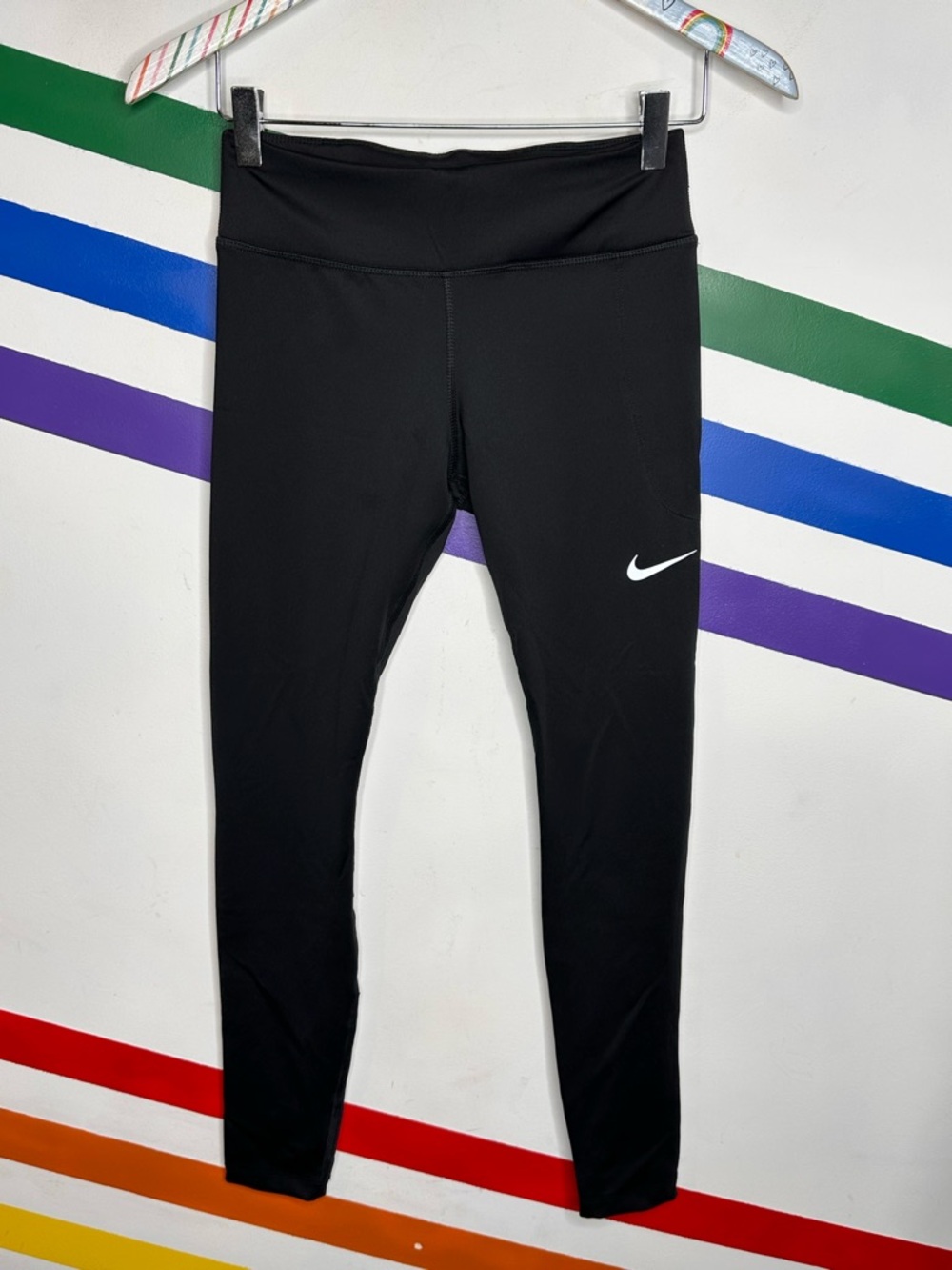 Nike running leggings with mesh cutouts size small